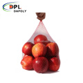 Made in China poly mesh net packing bag for fresh fruit apple orange pear net mesh fruit packaging bags